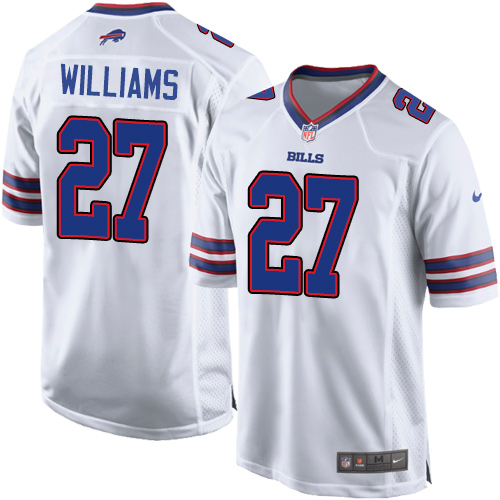 Men's Game Duke Williams Nike Jersey White Road - #27 NFL Buffalo Bills